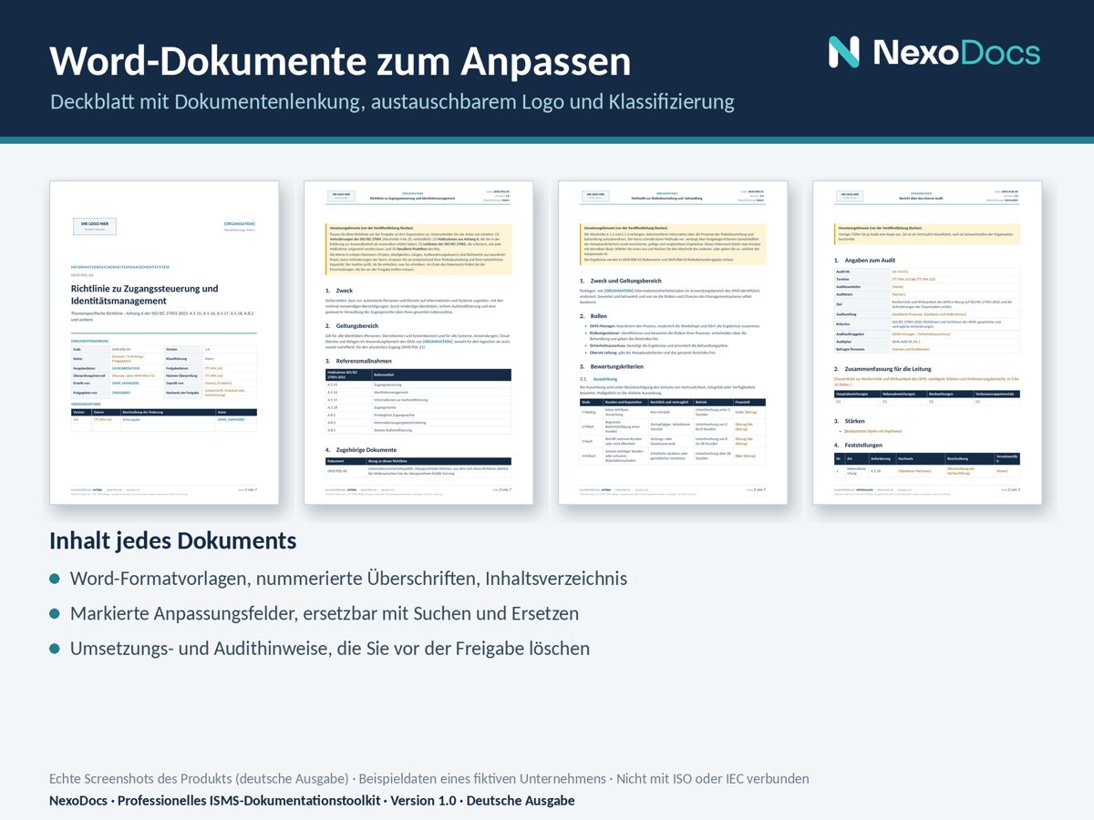 Richtlinienvorlage in Word