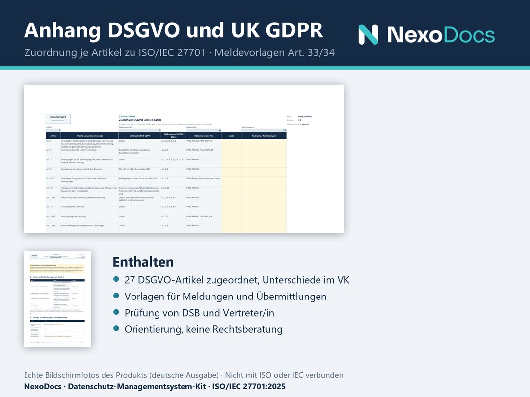 DSGVO- und UK-GDPR-Anhang