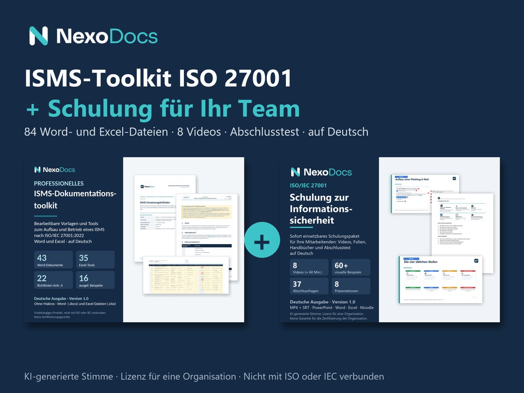 Paket ISMS-Toolkit und Sensibilisierungsschulung
