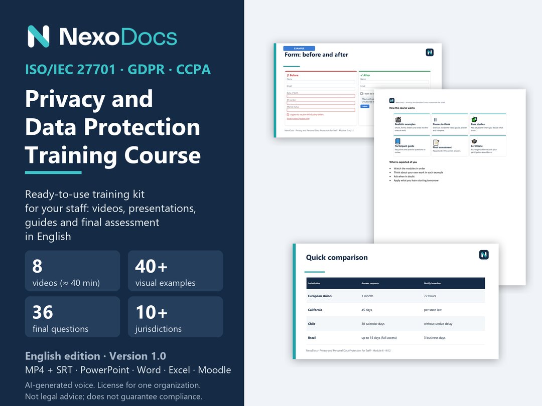 Privacy and data protection course cover