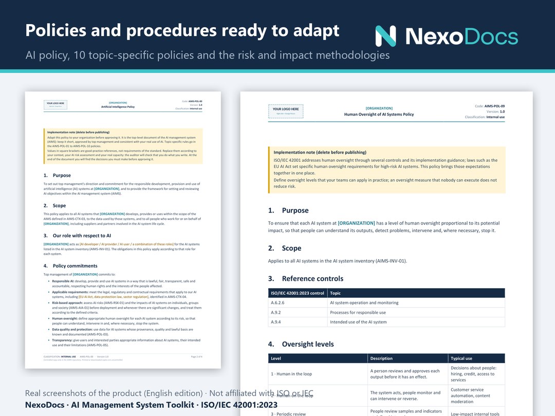 Policies and procedures view