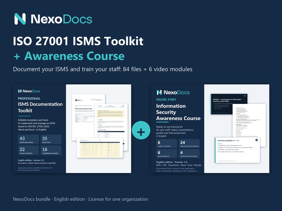 ISMS toolkit and awareness course bundle