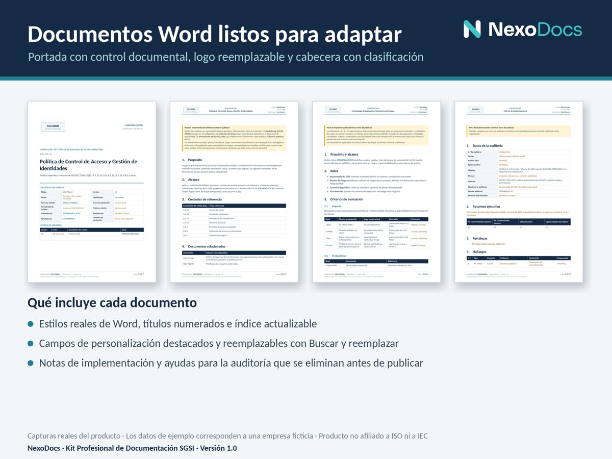Plantilla de política en Word