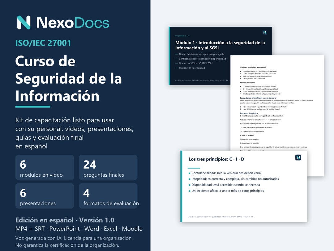Portada del curso de concientización