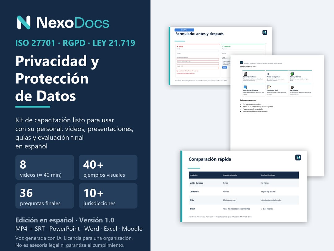 Portada del curso de privacidad y protección de datos