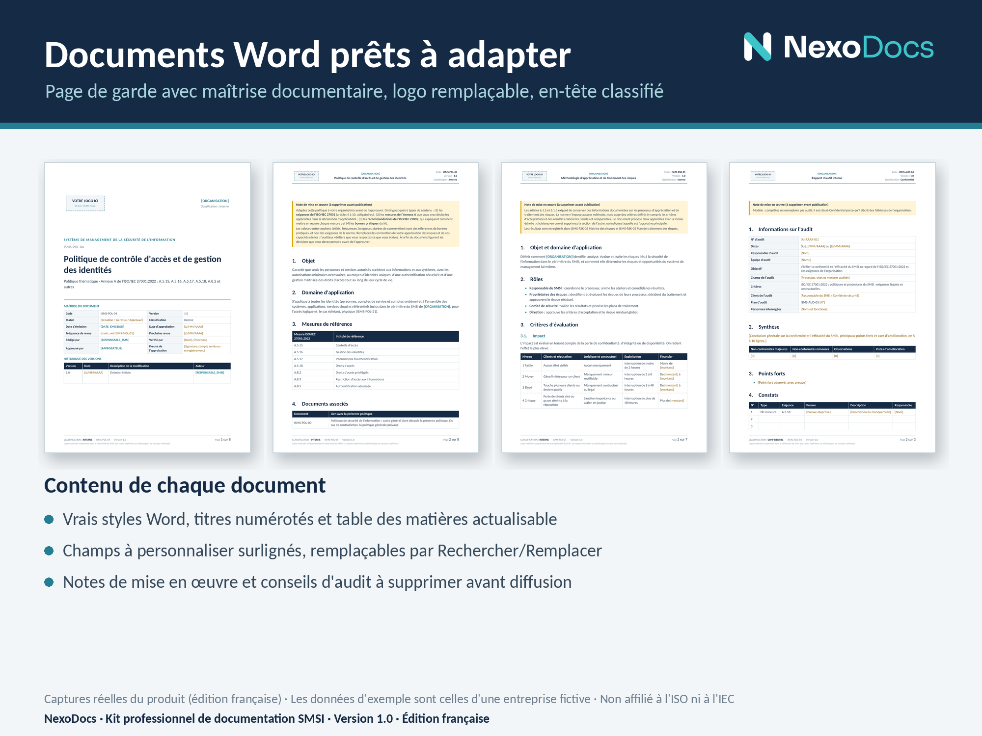 Modèle de politique sous Word