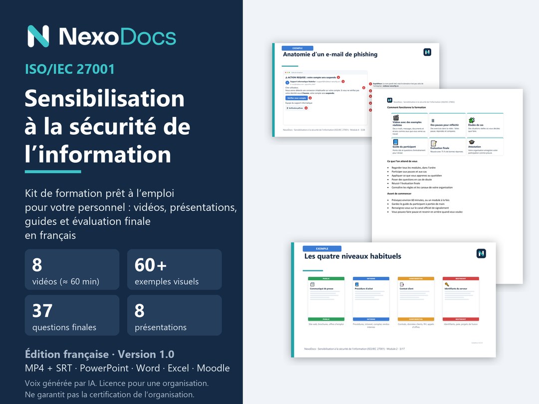 Couverture de la formation de sensibilisation