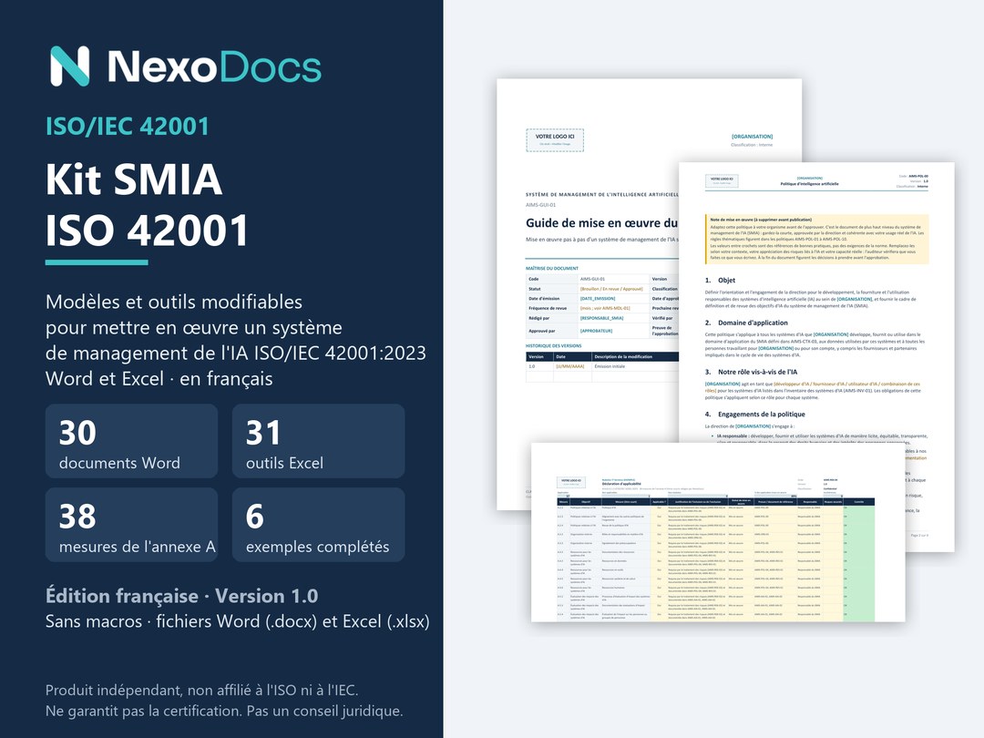 Couverture du kit ISO 42001 NexoDocs