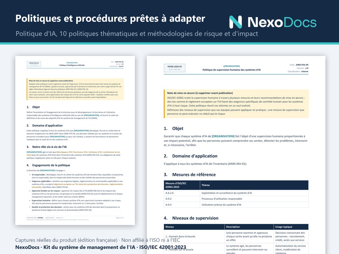 Vue des politiques et procédures