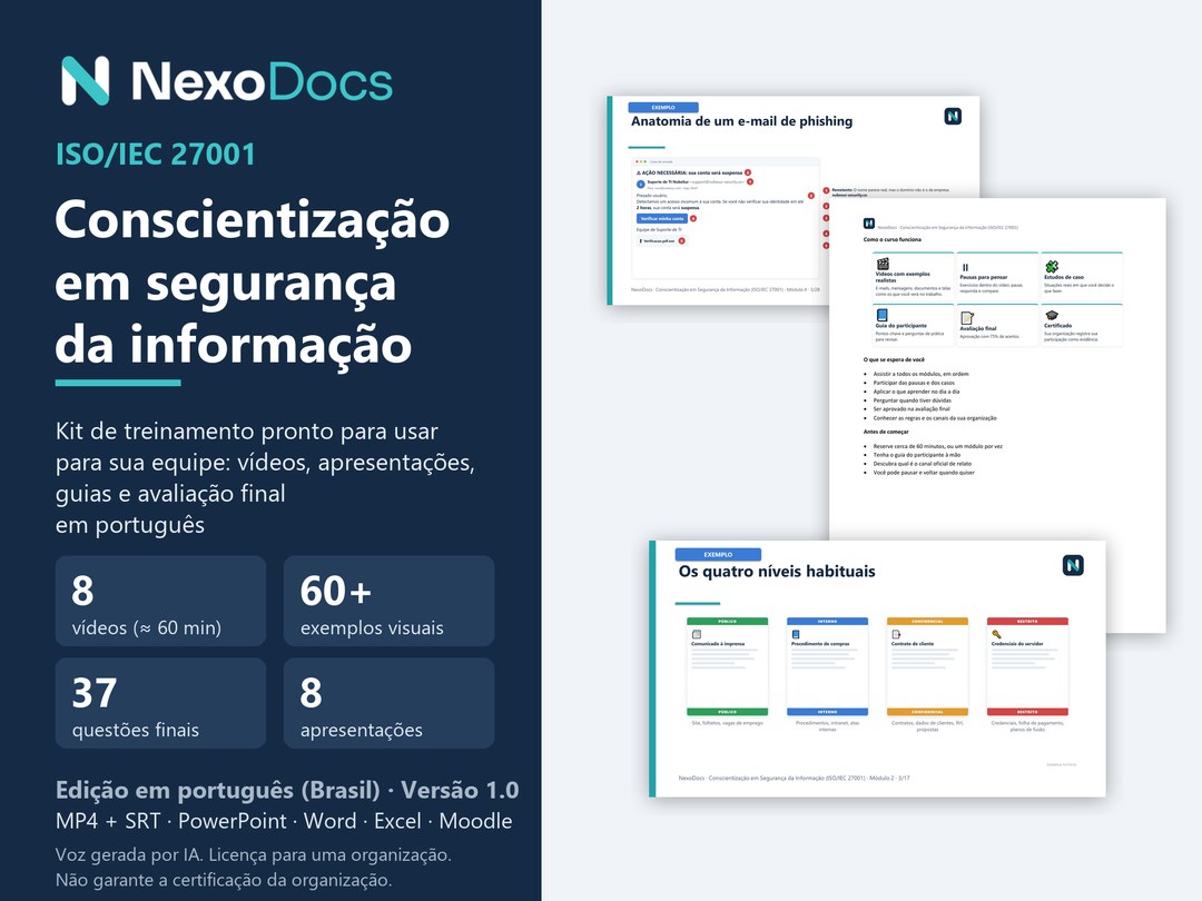 Capa do curso de conscientização