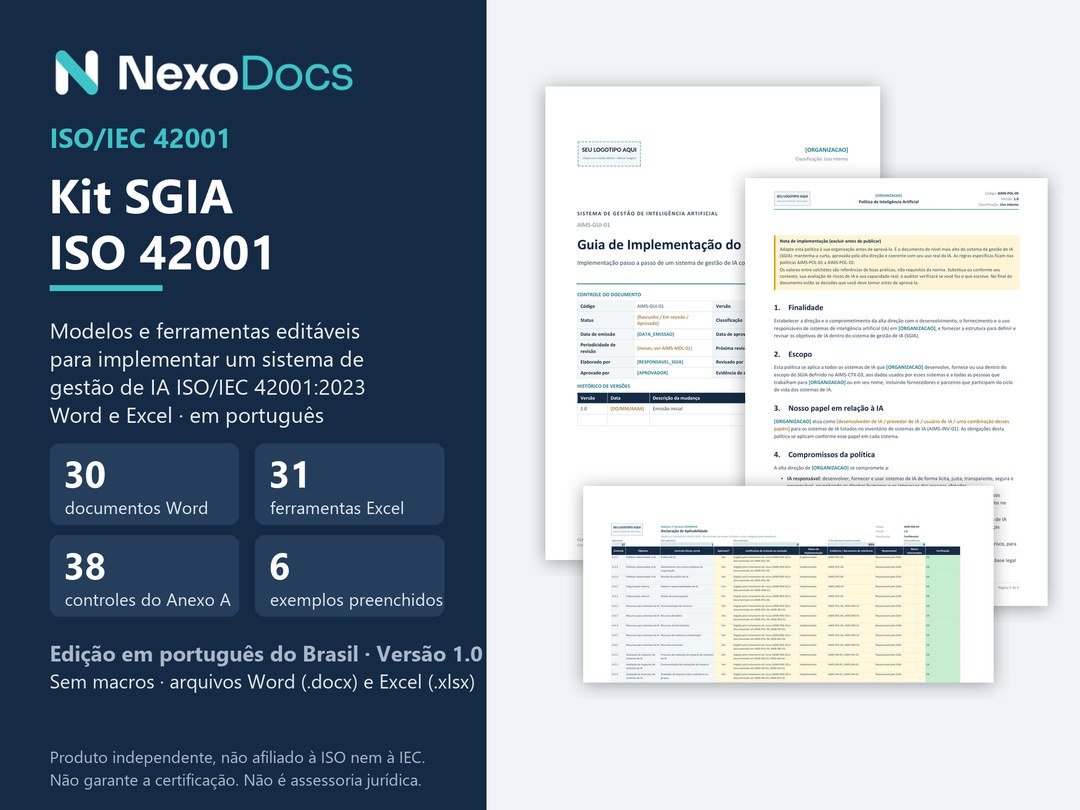 Capa do kit ISO 42001 NexoDocs